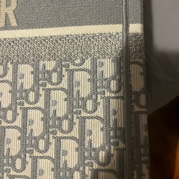 CD logo book tote large oblique blue grey new without tags - Picture 11 of 14